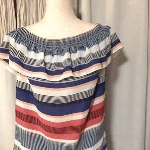 Laundry off the shoulder striped top